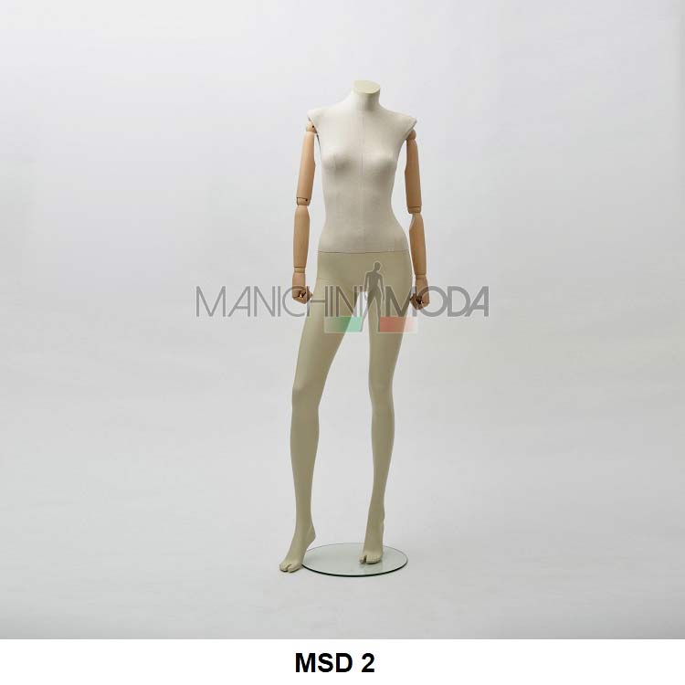 Manichino sartoriale donna braccia in legno MSD2 senza testa