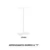 Appendiabito doppio a “T” fisso altezza 140cm in ferro verniciato STPGRU