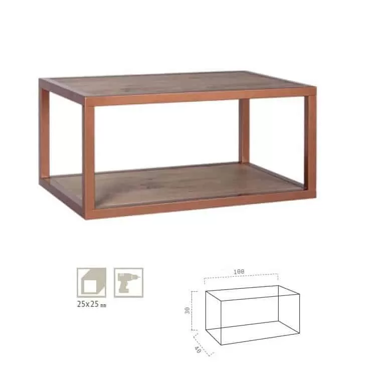 arredi-negozio-CUB100 Arredi per negozi in finitura ferro verniciato 100cm CUB100 - immagine 1