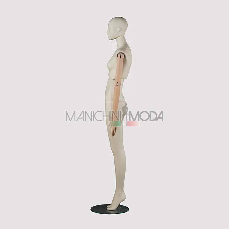 Manichino mooving snodato donna braccia in legno FOX - immagine 2